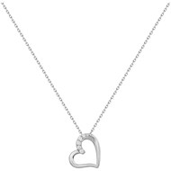 Collier mono-motif en Argent avec oxyde de zirconium blanc