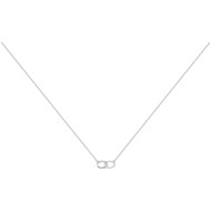 Collier mono-motif en Argent avec oxyde de zirconium blanc