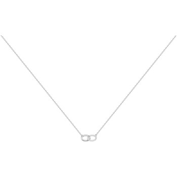 Ketting met één patroon van zilver en witte zirkoonoxide