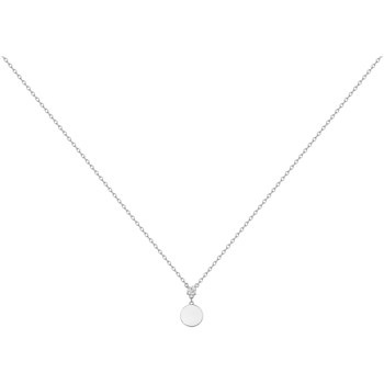 Ketting met één patroon van zilver en witte zirkoonoxide