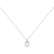 Collier mono-motif en Argent avec oxyde de zirconium blanc