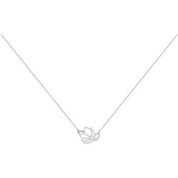 Ketting met één patroon van zilver en witte zirkoonoxide