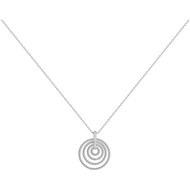 Collier mono-motif en Argent avec oxyde de zirconium blanc