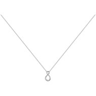 Collier mono-motif en Argent avec oxyde de zirconium blanc
