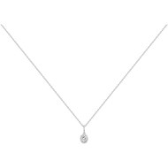 Collier mono-motif en Argent avec oxyde de zirconium blanc