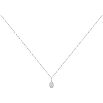 Ketting met één patroon van zilver en witte zirkoonoxide