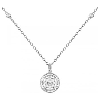 Ketting met één patroon van zilver en witte zirkoonoxide