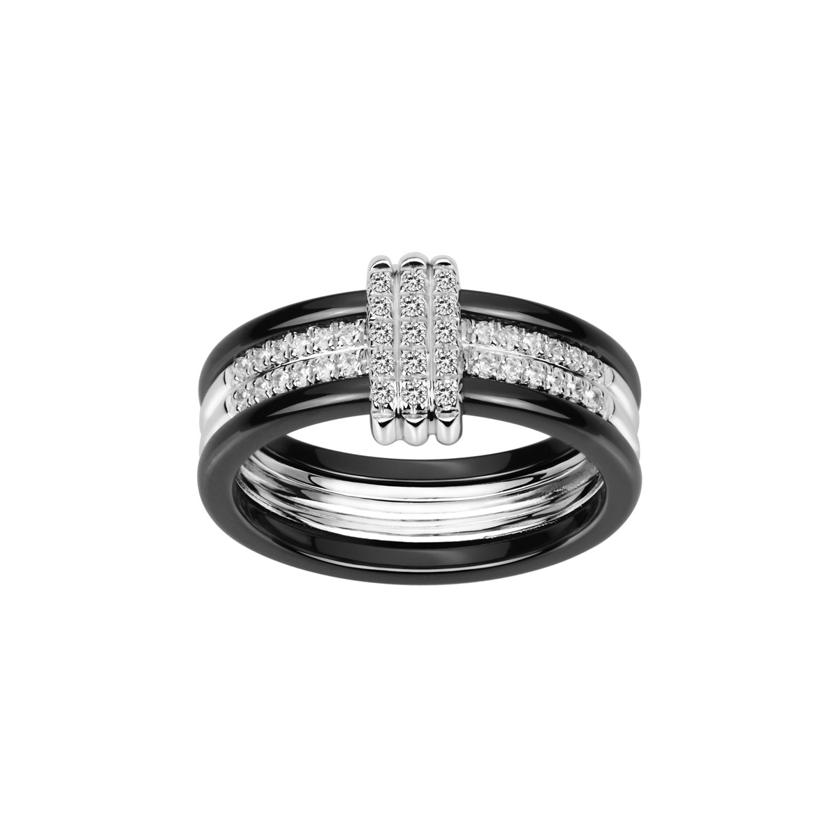 Bague Aubree en Argent avec oxyde de zirconium blanc