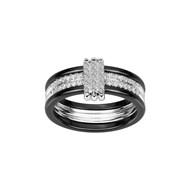 Bague Aubree en Argent avec oxyde de zirconium blanc