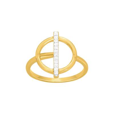 Bague Plaqué Or Taille 54 - Style Anneau Simple Antique - Occasion
