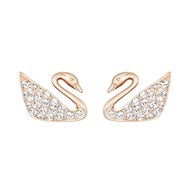 Boucles d'oreilles Swarovski Swan rosées