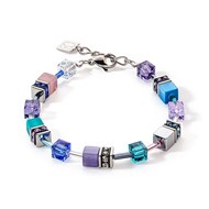 Bracelet Coeur de lion Geocube violet et bleu