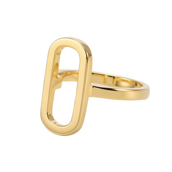 Bague Argent Ovale Doré Eva