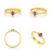 Bague Or Jaune 14K avec Rubis Marquise et Diamants | ADEN Joaillerie - vue V2