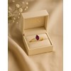 Bague Or Jaune 14K avec Rubis Marquise et Diamants | ADEN Joaillerie - vue V5