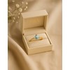 Bague Or Jaune 14K avec Aigue-Marine Marquise et Diamants | ADEN Joaillerie - vue V5