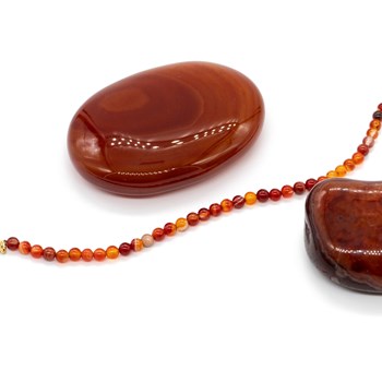 Serena bracelet with carnelian stones