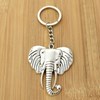 Porte-clés tête d'éléphant argenté - vue V2