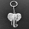 Porte-clés tête d'éléphant argenté - vue V4