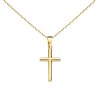 Collier - Médaille Croix Or 18 Carats 750/000 Jaune - Chaine Dorée - vue V1