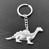 Porte-clés dinosaure animal préhistorique argenté - vue V4