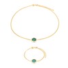 Collier et bracelet Hexalia en pierres Malachite - vue V1