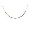 Collier femme minimaliste délicat chaîne ultra fine perles miyuki  ( Noir) - vue V1
