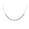 Collier femme minimaliste délicat chaîne ultra fine perles miyuki  ( vert) - vue V1