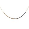 Collier femme minimaliste délicat chaîne ultra fine perles miyuki  ( gris) - vue V1