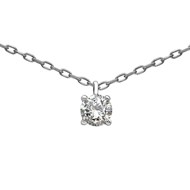 Collier Brillaxis solitaire oxyde or 750/1000