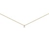 Collier solitaire oxyde or 18 carats griffes - vue V2