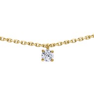 Collier Brillaxis solitaire oxyde or 18 carats