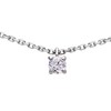 Collier solitaire or 18 carats oxyde griffes - vue V1