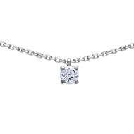 Collier Brillaxis solitaire oxyde or 18 carats