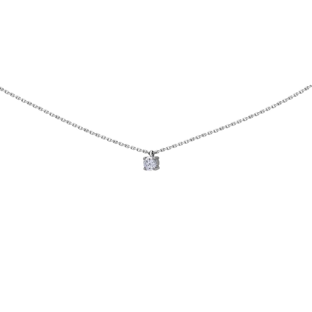 Collier Brillaxis solitaire oxyde or 18 carats - vue 3