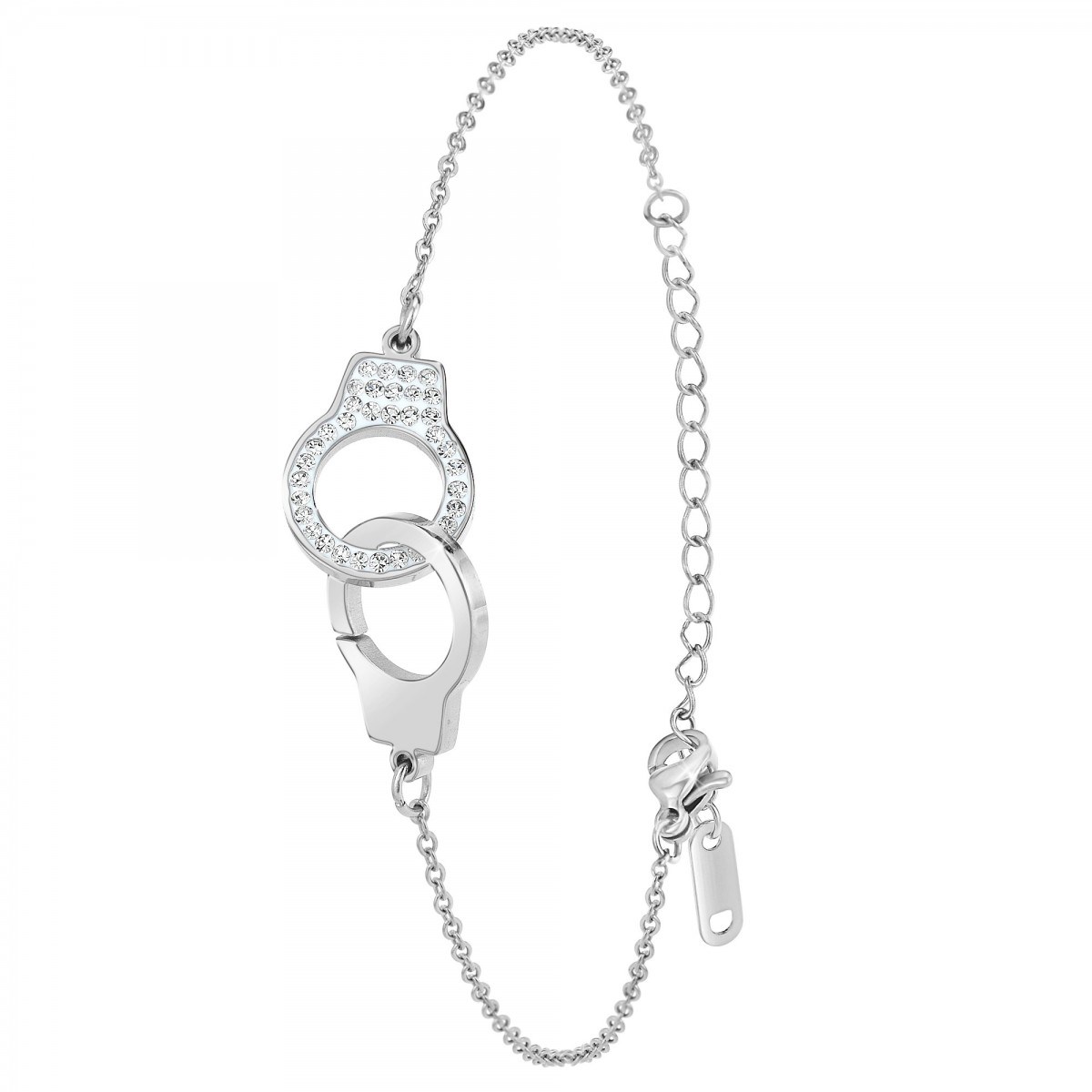Bracelet menottes SC Crystal orné de Cristaux scintillants