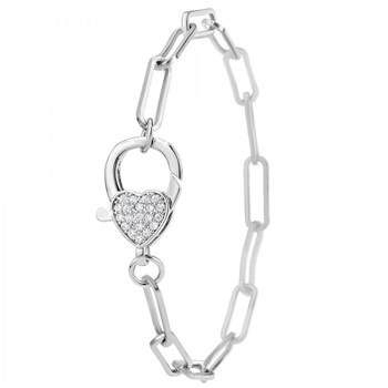 SC Crystal heart bracelet with sparkling crystals