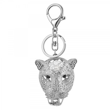 SC Crystal Tijgerkop tasjuweel met fonkelende kristallen