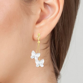Boucles d'oreilles papillons ornées de cristaux scintillants par SC Bohème