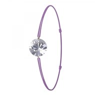 Bracelet élastique violet clair SC Crystal orné de Cristaux scintillants