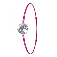 Bracelet élastique rose SC Crystal orné de Cristaux scintillants