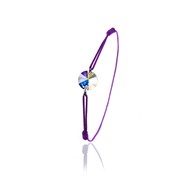 Bracelet élastique violet foncé SC Crystal orné de Cristaux scintillants