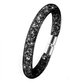 Black tube bracelet SC Crystal