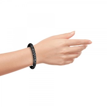 Black tube bracelet SC Crystal