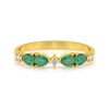 Bague ADEN Or 585 Jaune Emeraude et diamants 1.97grs - vue V3