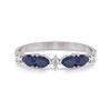 Bague ADEN Or 585 Blanc Saphir et diamants 1.97grs - vue V3