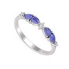 Bague ADEN Or 585 Blanc Tanzanite et diamants 1.97grs - vue V1
