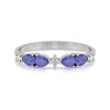 Bague ADEN Or 585 Blanc Tanzanite et diamants 1.97grs - vue V3