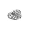 Bague Chevalière Homme Argent Motifs Tribal Et Géométrique - vue V3