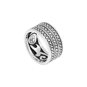 Bague En Argent Anneaux Large Ethnique Pour Homme
